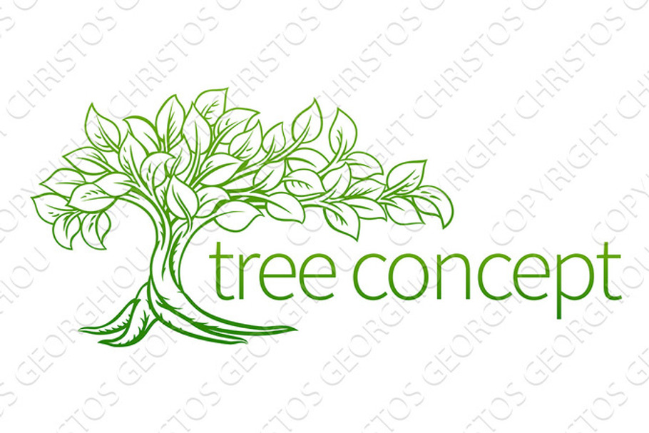 Tree Concept Icon in Illustrations - product preview 8