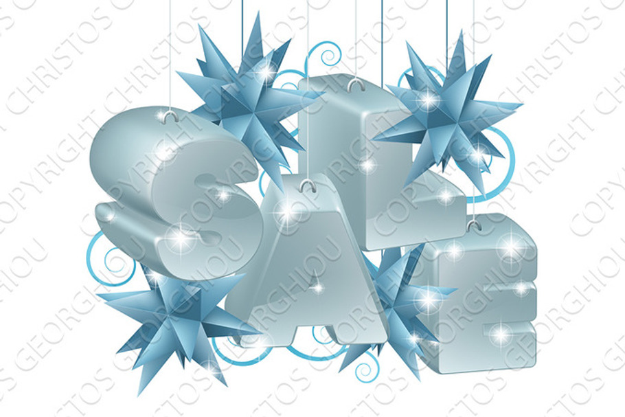 Christmas or New Year Sale Ornaments in Illustrations - product preview 8