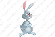 White rabbit cartoon character