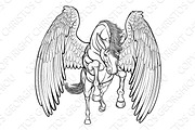 Rearing Pegasus Horse