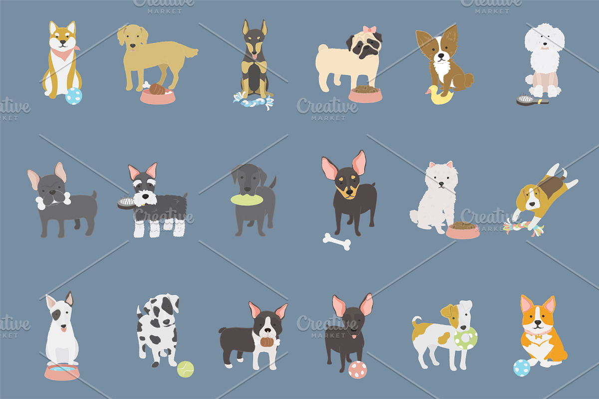 Illustration of dogs collection in Illustrations - product preview 8