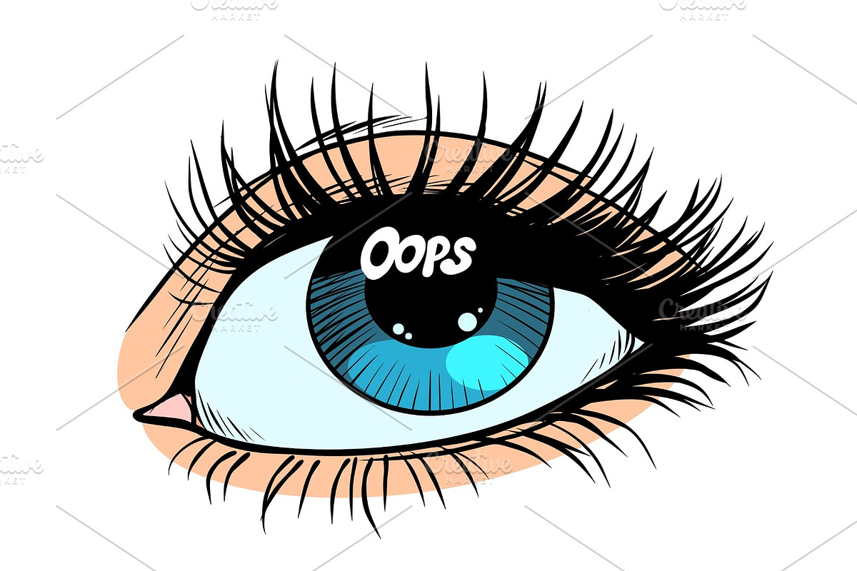 Oops the glare in the eye of women in Illustrations - product preview 8