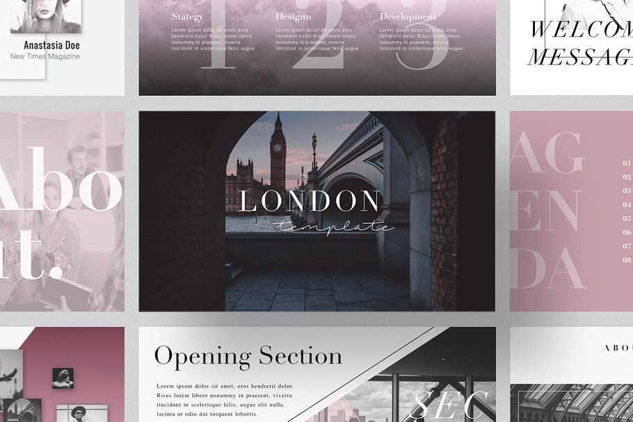 LONDON Keynote Template + Gift in Keynote Templates - product preview 8