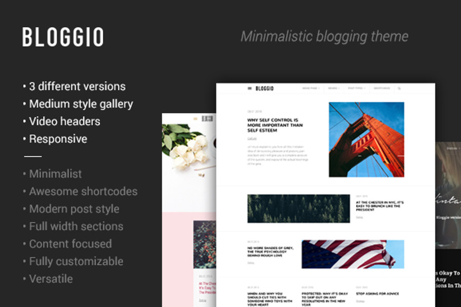 BLOGGIO-Blogger and writer WP theme in WordPress Blog Themes - product preview 8