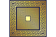 vector Traditional vintage gold Greek ornament, Meander