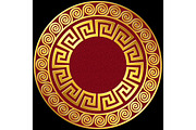 vector Traditional vintage gold Greek ornament, Meander