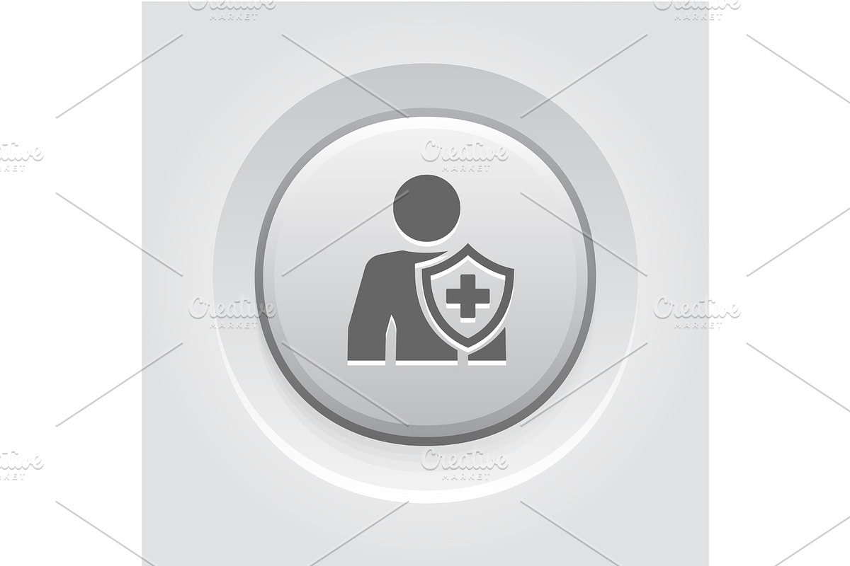 Personal Insurance Icon. Grey Button Design. in Objects - product preview 8