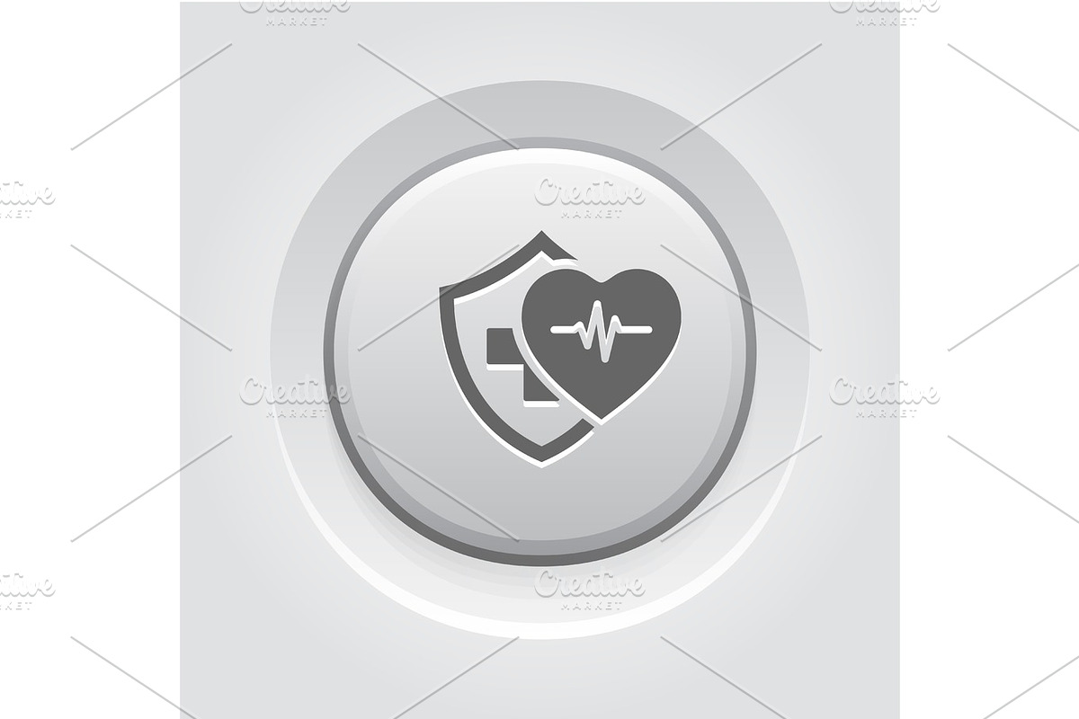 Health Insurance Icon. Grey Button Design. in Objects - product preview 8