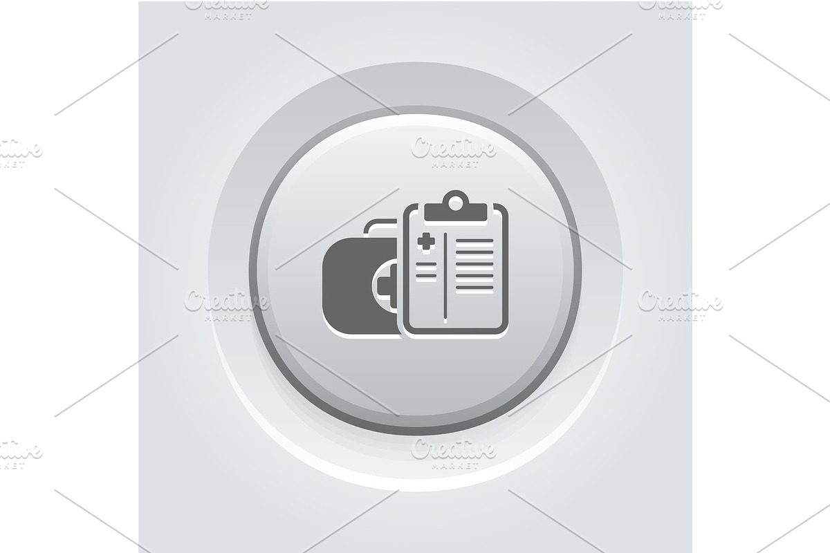 Medical Services Icon. Grey Button Design. in Objects - product preview 8