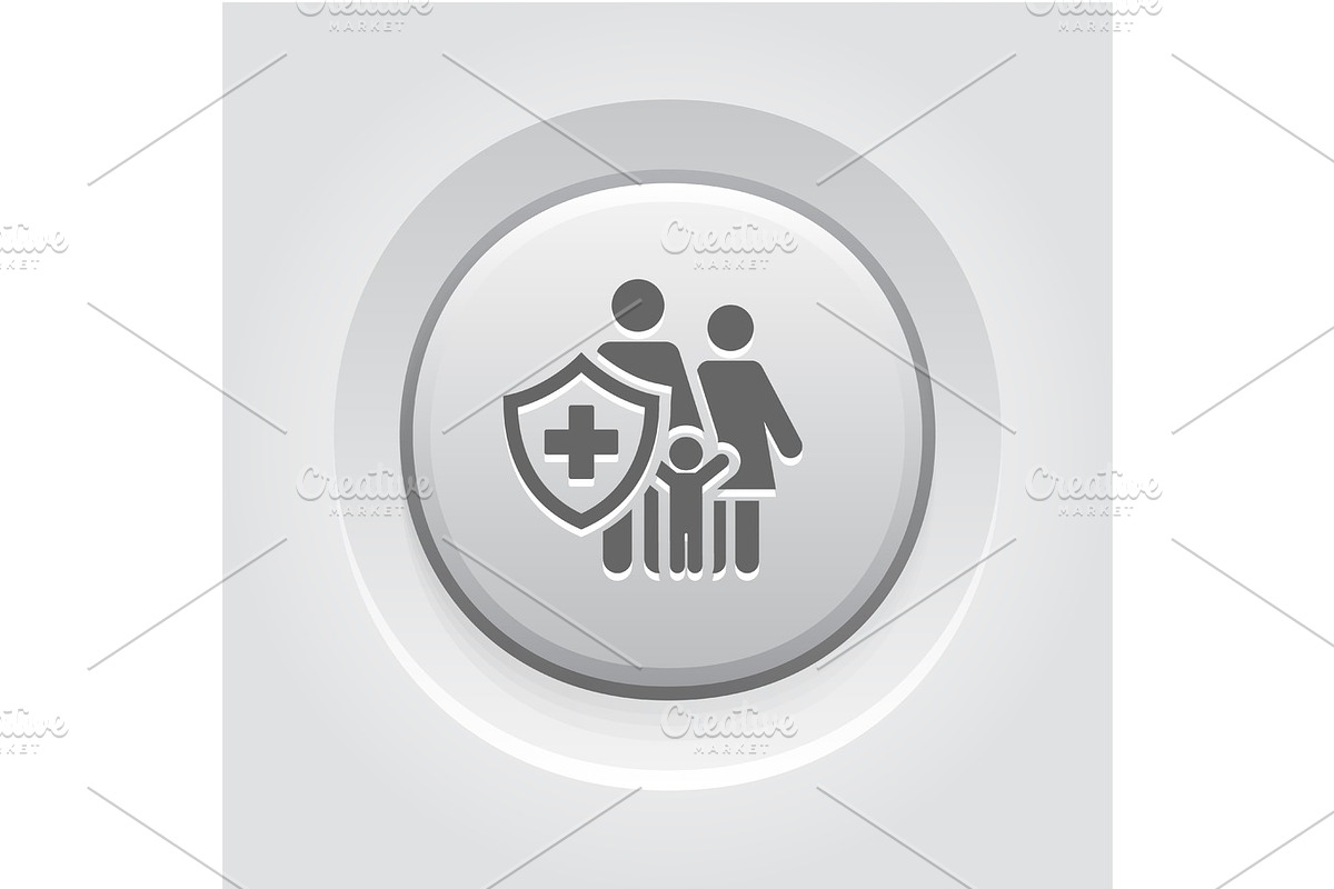 Family Insurance Icon. Grey Button Design. in Objects - product preview 8