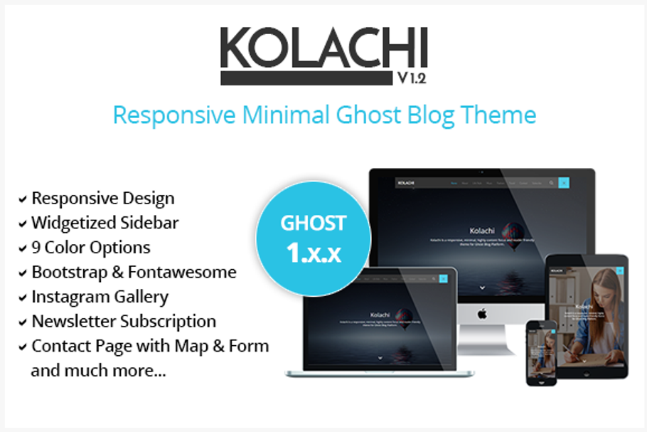 Kolachi - Responsive Minimal Theme in Ghost Themes - product preview 8