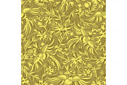 vector Mexican embroidery gold seamless pattern