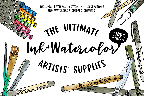 INK+WATERCOLOR Art Supplies