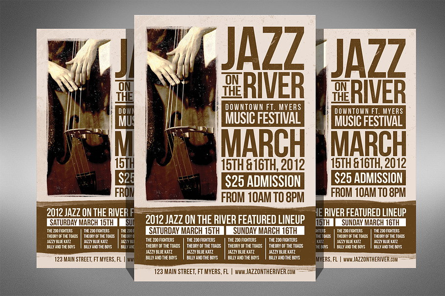 Jazz Music Festival Flyer in Flyer Templates - product preview 8