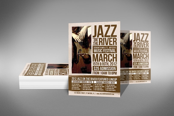 Jazz Music Festival Flyer in Flyer Templates - product preview 1