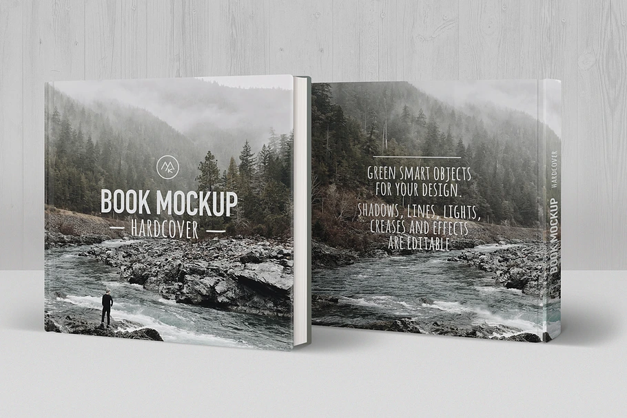 Book Mockup Hardcover (Square) in Print Mockups - product preview 8
