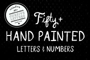 Hand Painted Letters + Numbers
