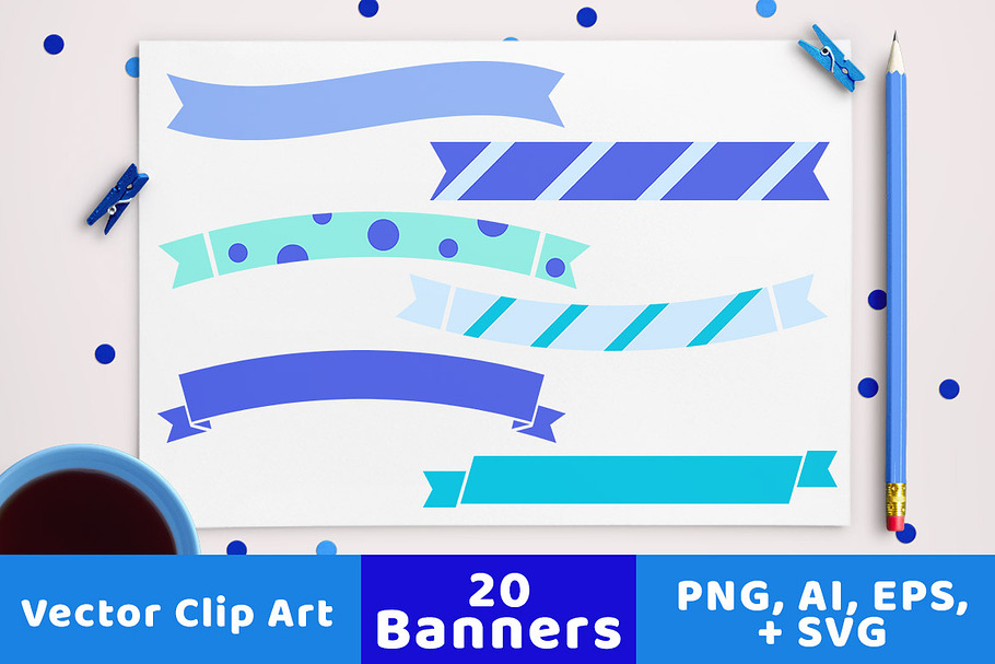 20 Winter Banners Clipart