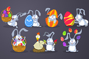 Easter Rabbits with Easter Eggs