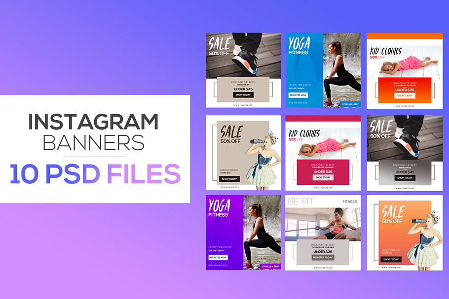 BUNDLE: 10 Instagram Posts in Instagram Templates - product preview 8