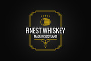 whiskey logo dark label design