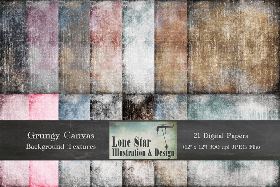 Grungy Canvas Texture Collection I