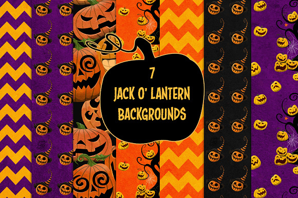 Big O' Jack O' Lanterns Collection  in Illustrations - product preview 4