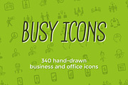 Busy Icons: 340 business icons
