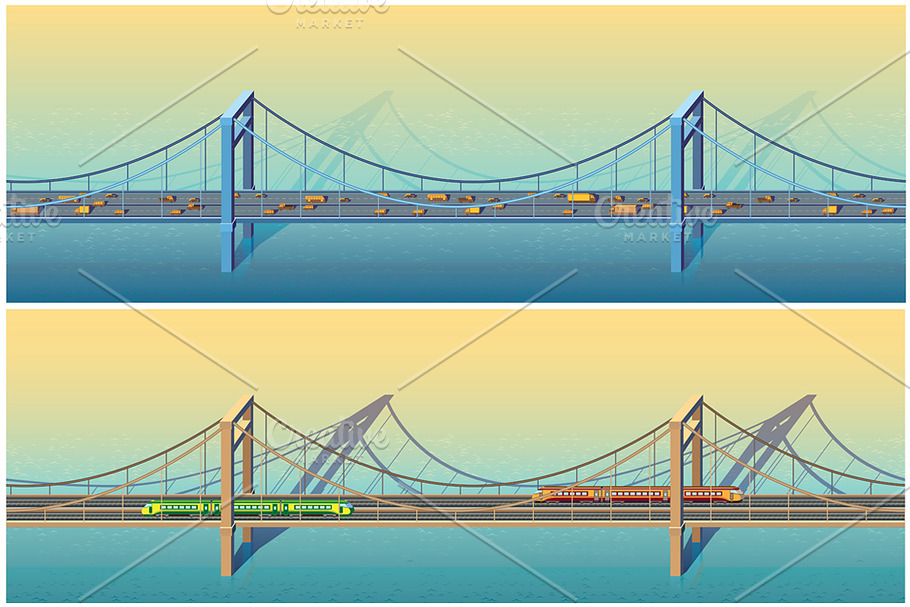 Large Bridge pack in Illustrations - product preview 8