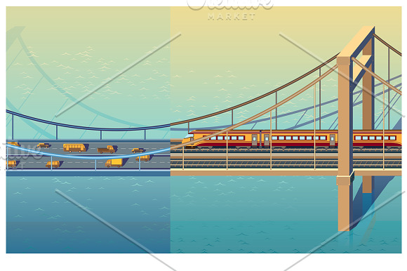 Large Bridge pack in Illustrations - product preview 1