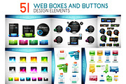 Mega collection of web design boxes and buttons