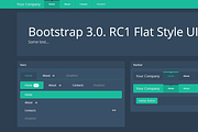 Bootstrap 3.0.v. theme Flat Dark UI
