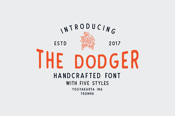 The Dodger + Extras (11 Fonts !) in Stamp Fonts - product preview 5