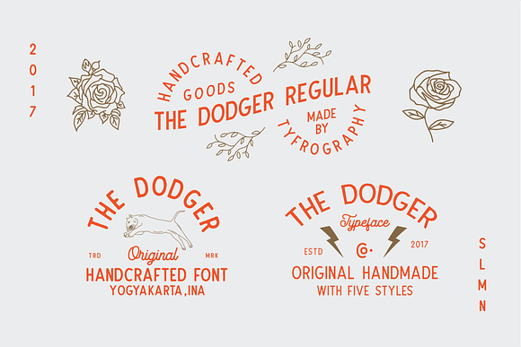 The Dodger + Extras (11 Fonts !) in Stamp Fonts - product preview 7