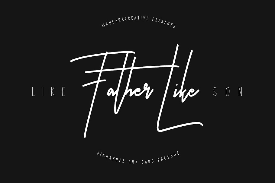 Like Father Like Son - Signature in Script Fonts - product preview 8