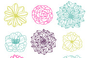 Flower Silhouettes PS Brushes - No 3
