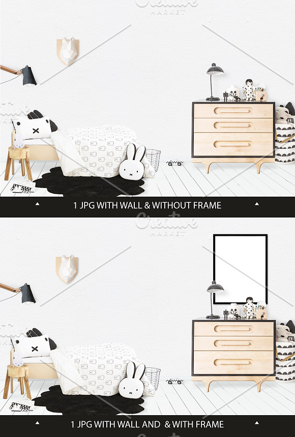 Kids Room Wall/Frame Mock Up 27 in Print Mockups - product preview 5