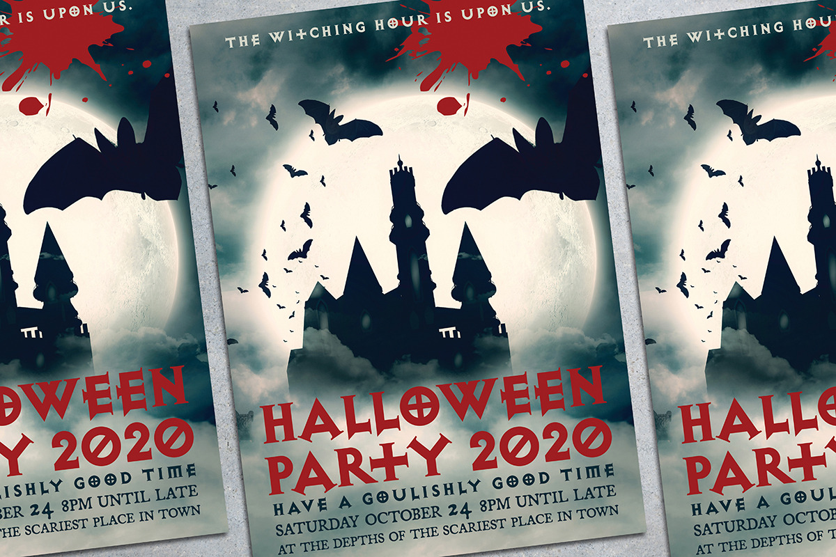 Halloween Party Poster Mockup in Templates - product preview 8
