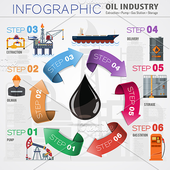 Oil Industry in Illustrations - product preview 6