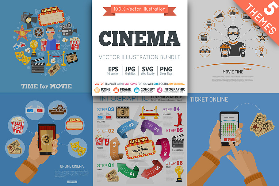 Cinema and Movie Themes in Illustrations - product preview 8