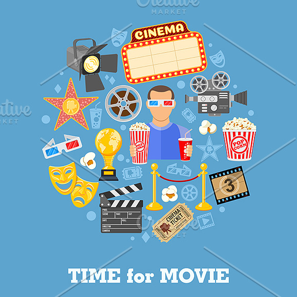 Cinema and Movie Themes in Illustrations - product preview 2