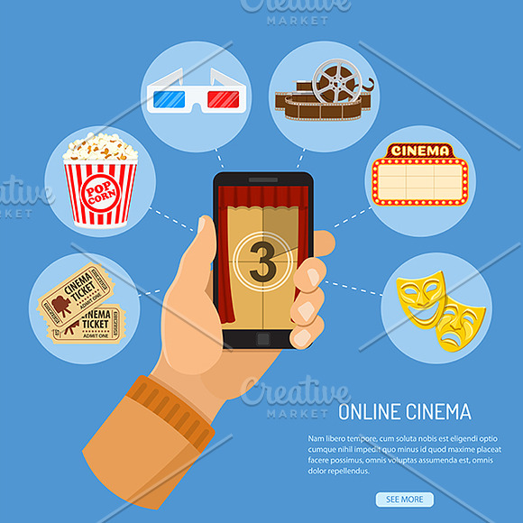 Cinema and Movie Themes in Illustrations - product preview 4