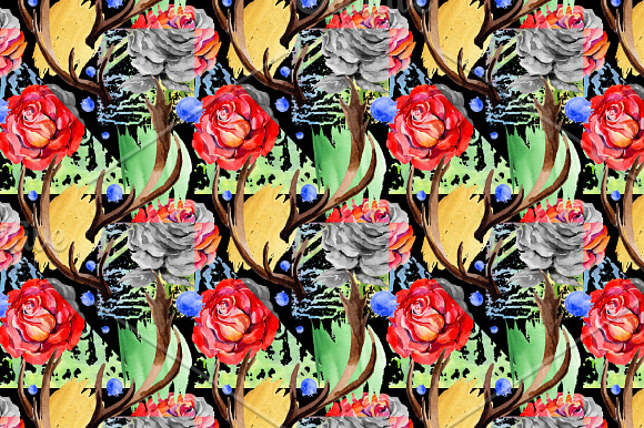 Roses PNG watercolor flower set in Illustrations - product preview 4