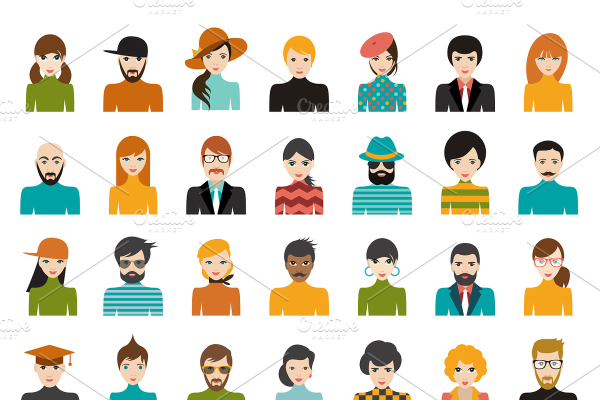 Face avatar in Illustrations - product preview 8