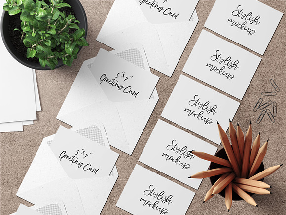 7x5 Greeting Card Mockup Pack - 3 in Product Mockups - product preview 4