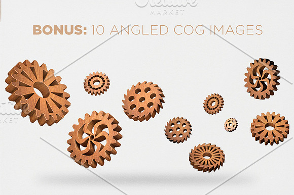 Vintage Cogwheels Bundle in Objects - product preview 4