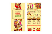 Fast food restaurant menu template