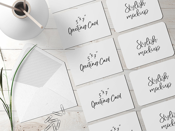 7x5 Greeting Card Mockup Pack - 4 in Product Mockups - product preview 3