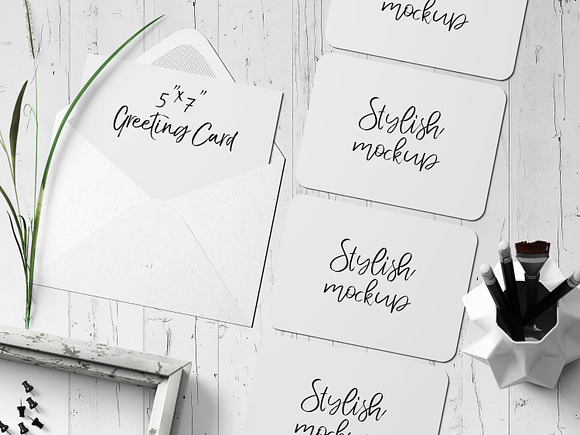 7x5 Greeting Card Mockup Pack - 4 in Product Mockups - product preview 4