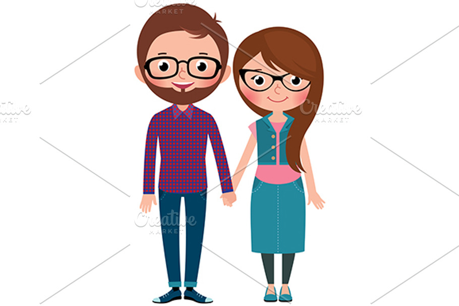Loving couple in Illustrations - product preview 8